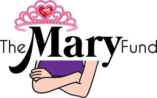 Arms crossed under Mary Fund text